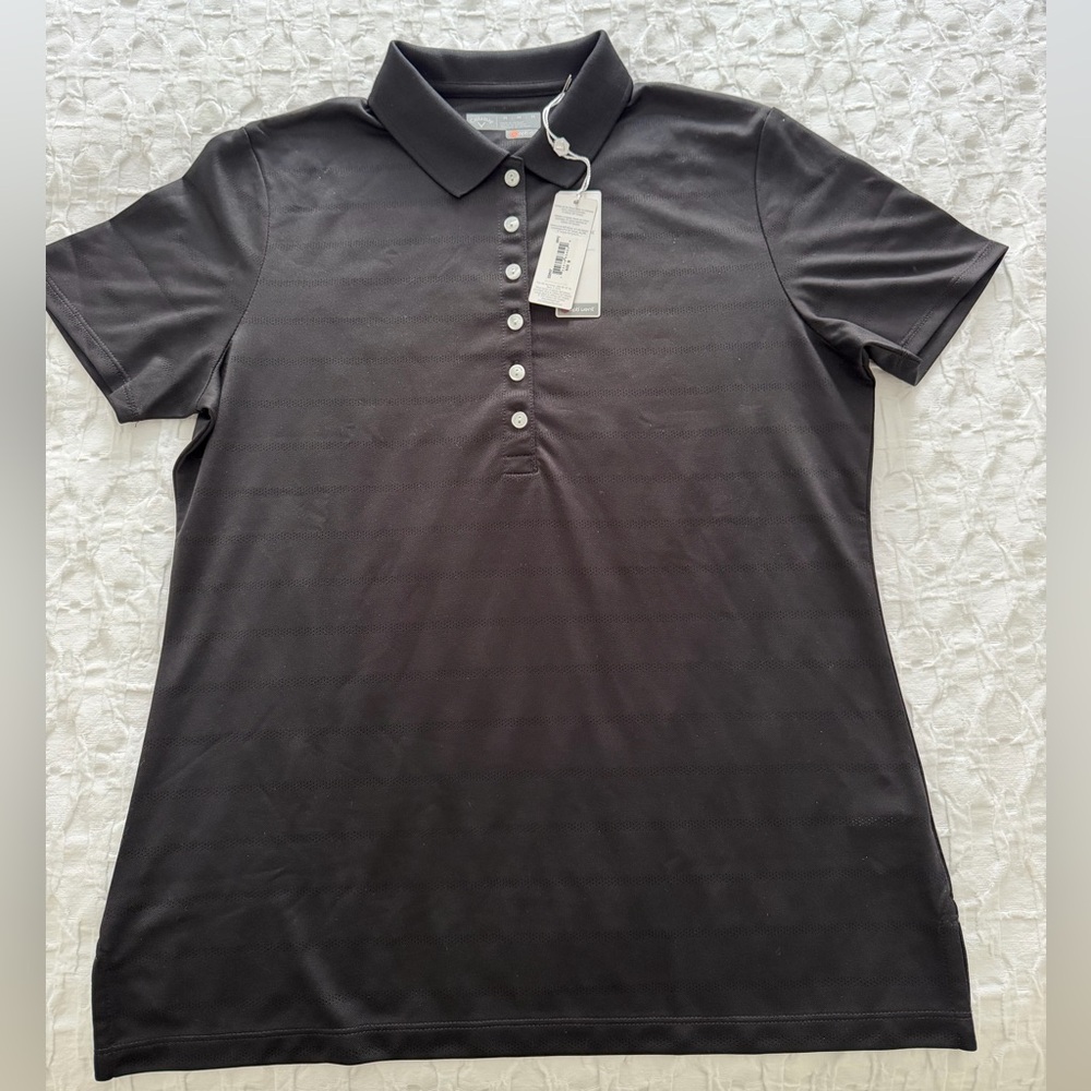 Callaway Women’s Black Button-Down Golf Polo